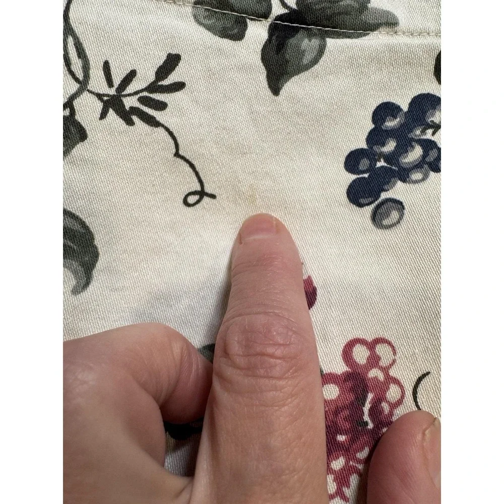 Waverly Orchard Trail 2 Scalloped Valances 74x15 Curtains Grapes‎ Green Gingham